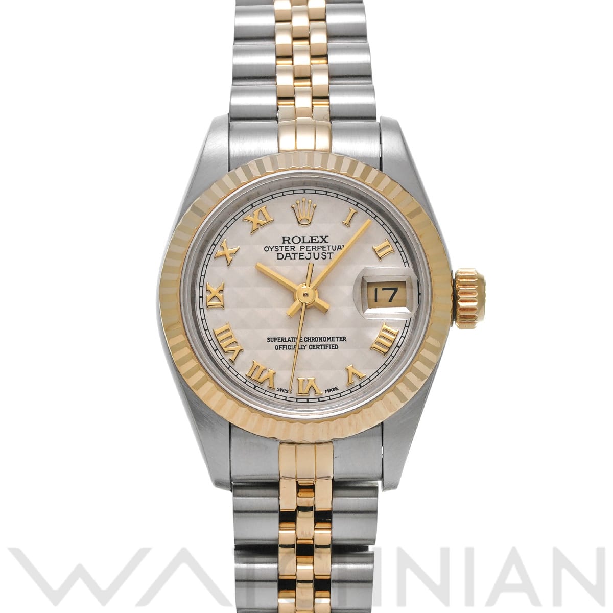 ロレックス デイトジャスト 69173 アイボリーピラミッド レディース 時計 【中古】【wristwatch】