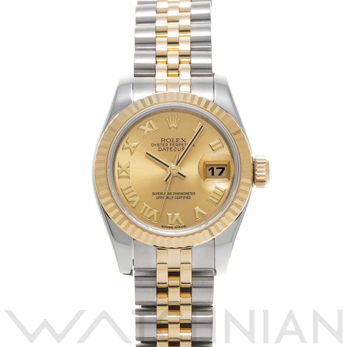 ロレックス デイトジャスト 179173 シャンパン レディース 時計 【中古】【wristwatch】