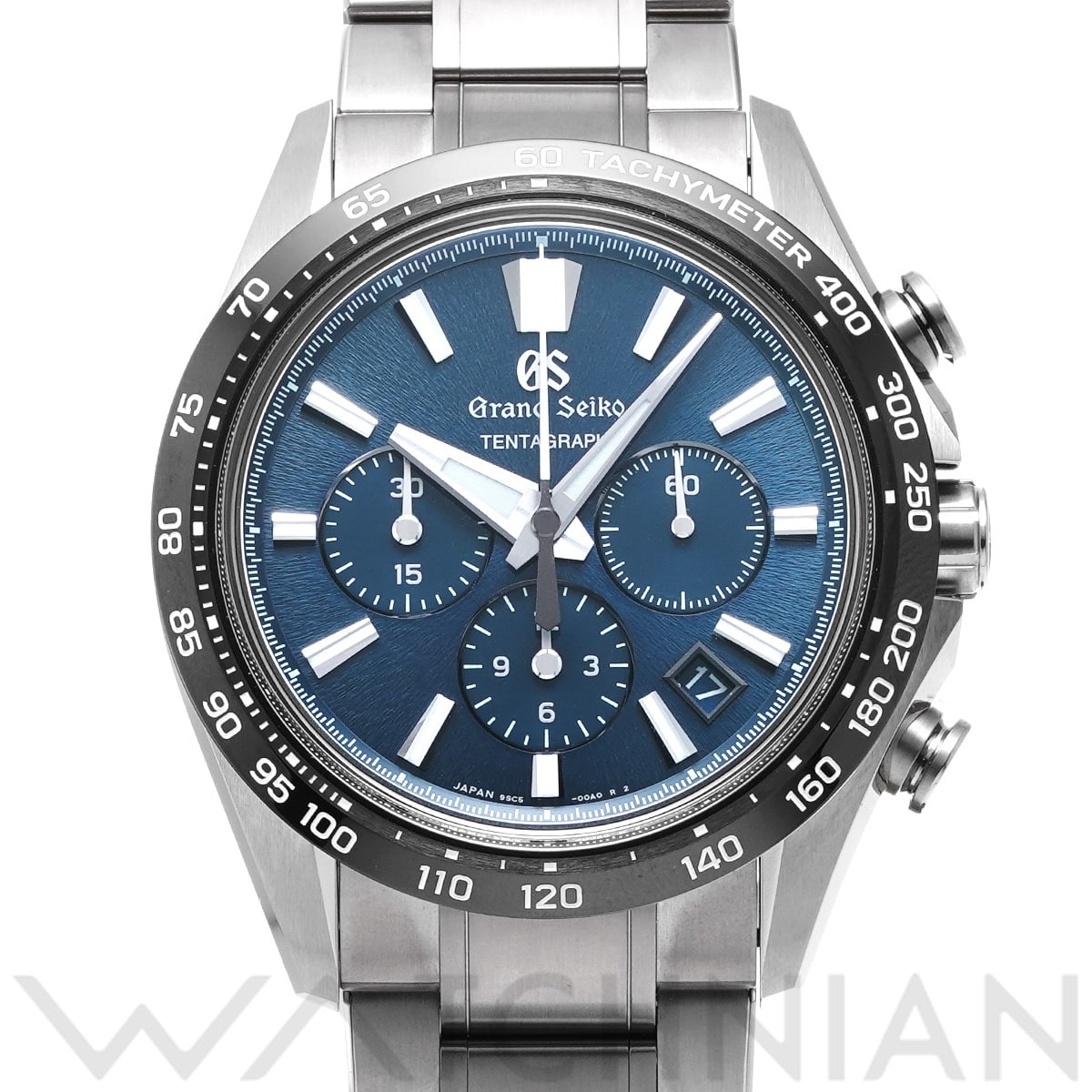 グランドセイコー エボリューション9コレクション スプリングドライブ クロノグラフ SLGC001 ブルー メンズ 時計 【中古】【wristwatch】