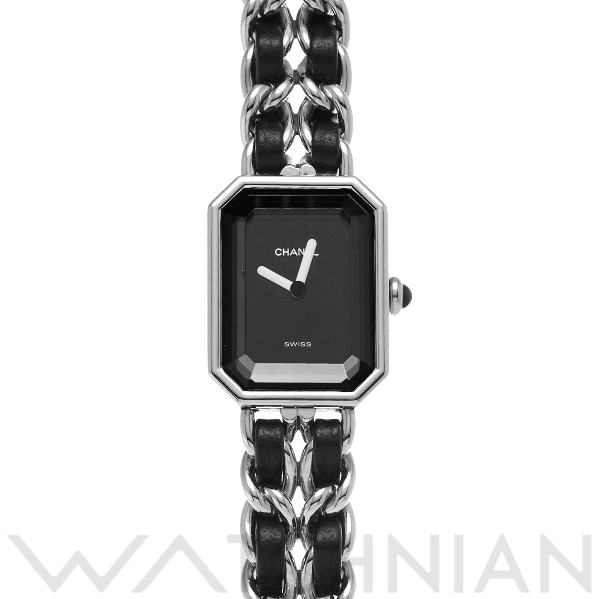 文字盤の色ブラック系CHANEL シャネル プルミエール M 黒文字盤×シルバー レディース 腕時計