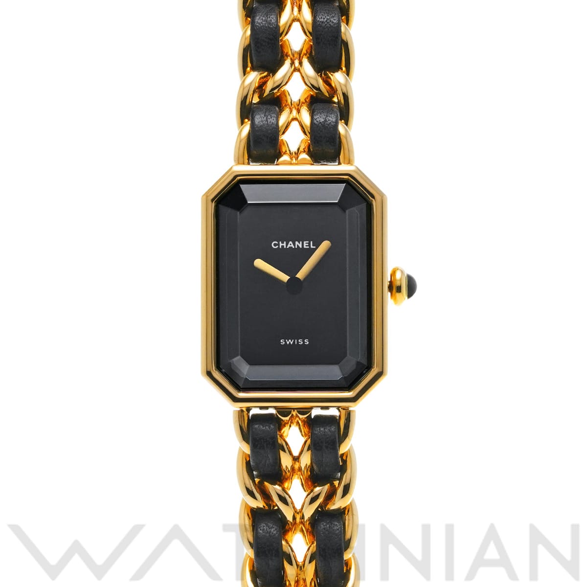 シャネル プルミエール M H0001 ブラック レディース 時計 【中古】【wristwatch】