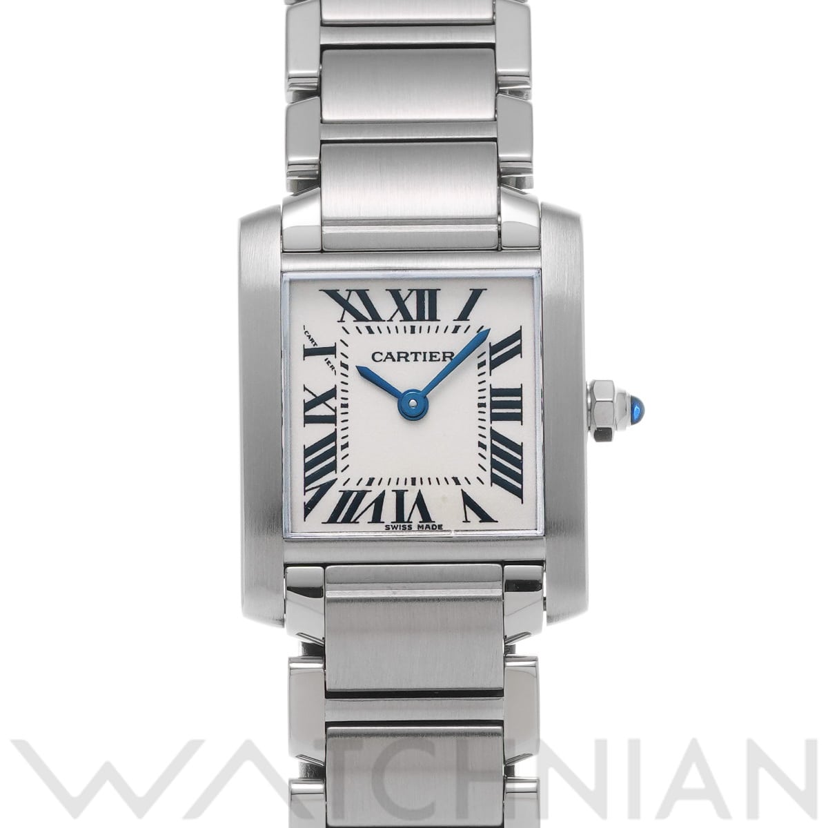 カルティエ タンクフランセーズ SM W51008Q3 シルバー レディース 時計 【中古】【wristwatch】