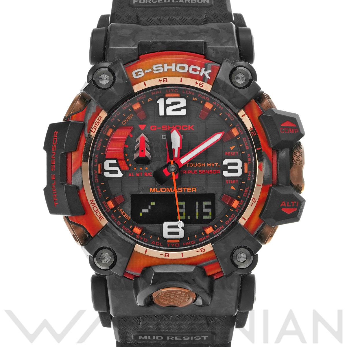 カシオ マスター オブ Gランド マッドマスター フレアレッド GWG-2040FR-1AJR ブラック メンズ 時計 【中古】【wristwatch】
