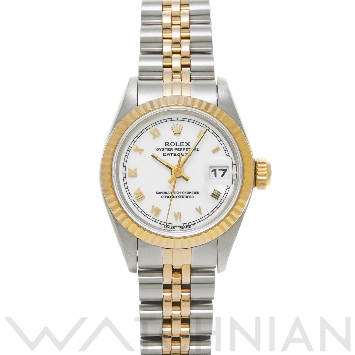 ロレックス デイトジャスト 69173 ホワイト レディース 時計 【中古】【wristwatch】