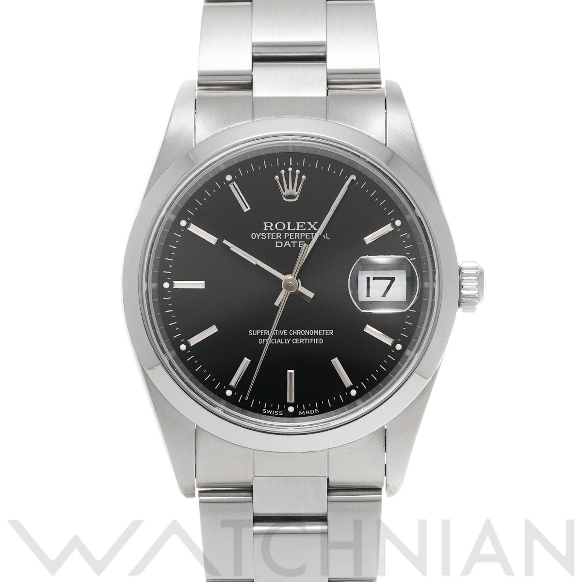 ロレックス オイスターパーペチュアル デイト 15200 ブラック メンズ 時計 【中古】【wristwatch】