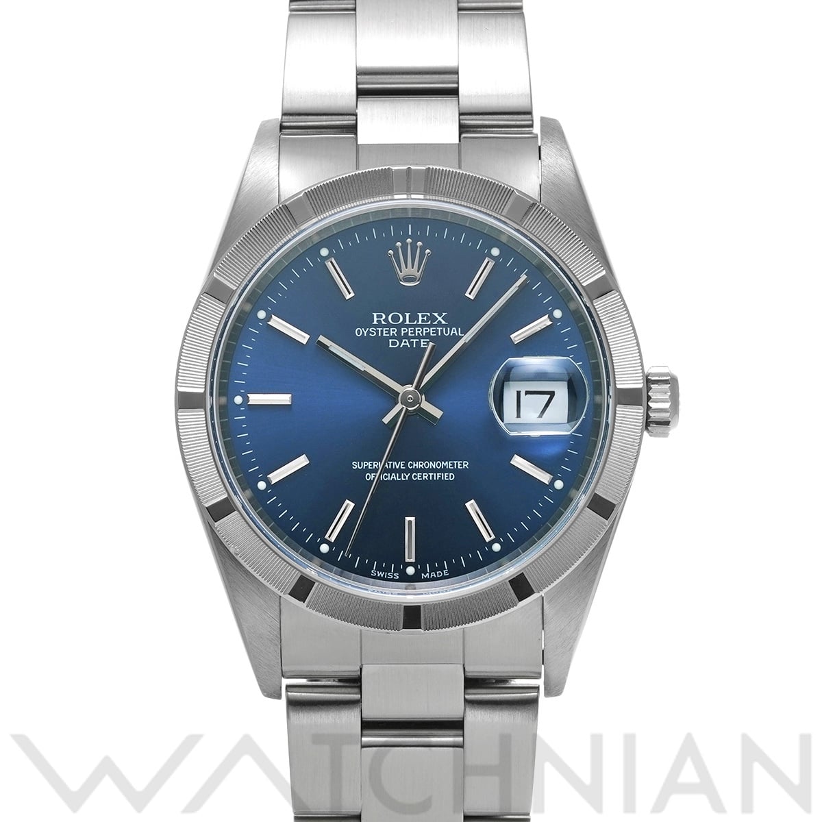 ロレックス オイスターパーペチュアル デイト 15210 ブルー メンズ 時計 【中古】【wristwatch】