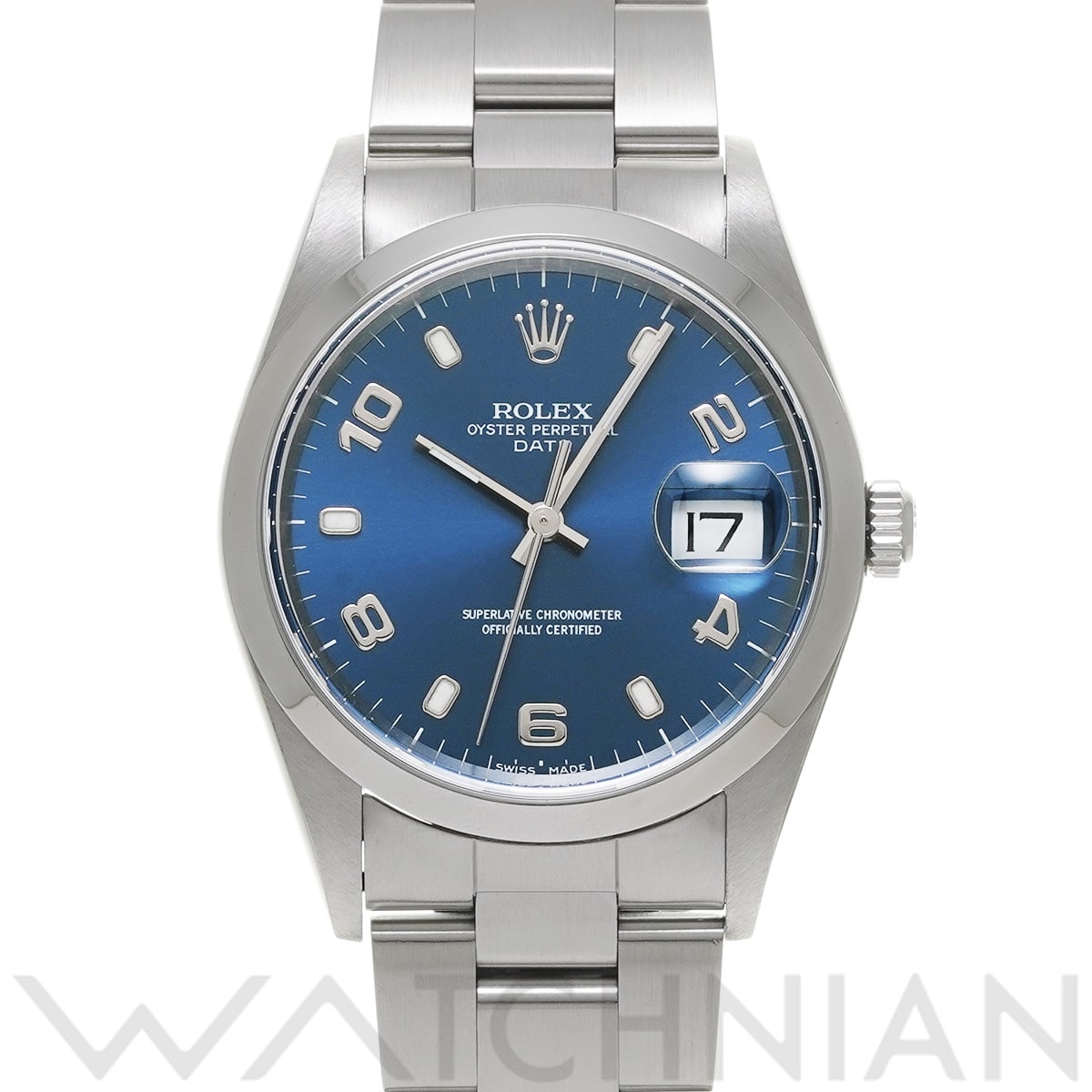 ロレックス オイスターパーペチュアル デイト 15200 ブルー メンズ 時計 【中古】【wristwatch】