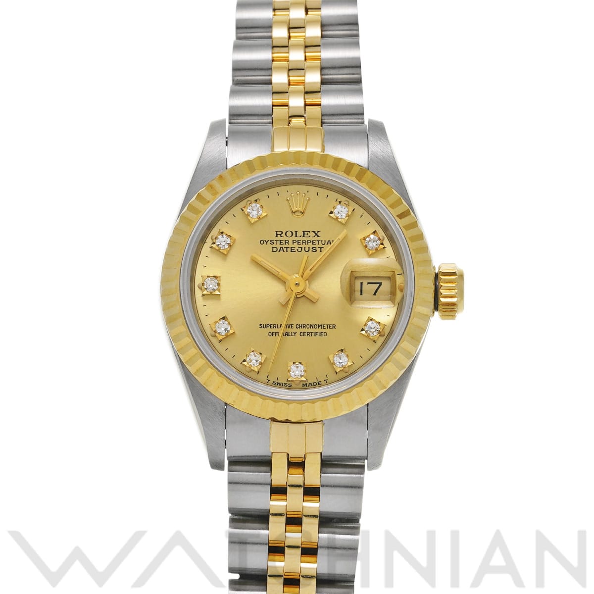 ロレックス デイトジャスト 69173G シャンパン/ダイヤモンド レディース 時計 【中古】【wristwatch】