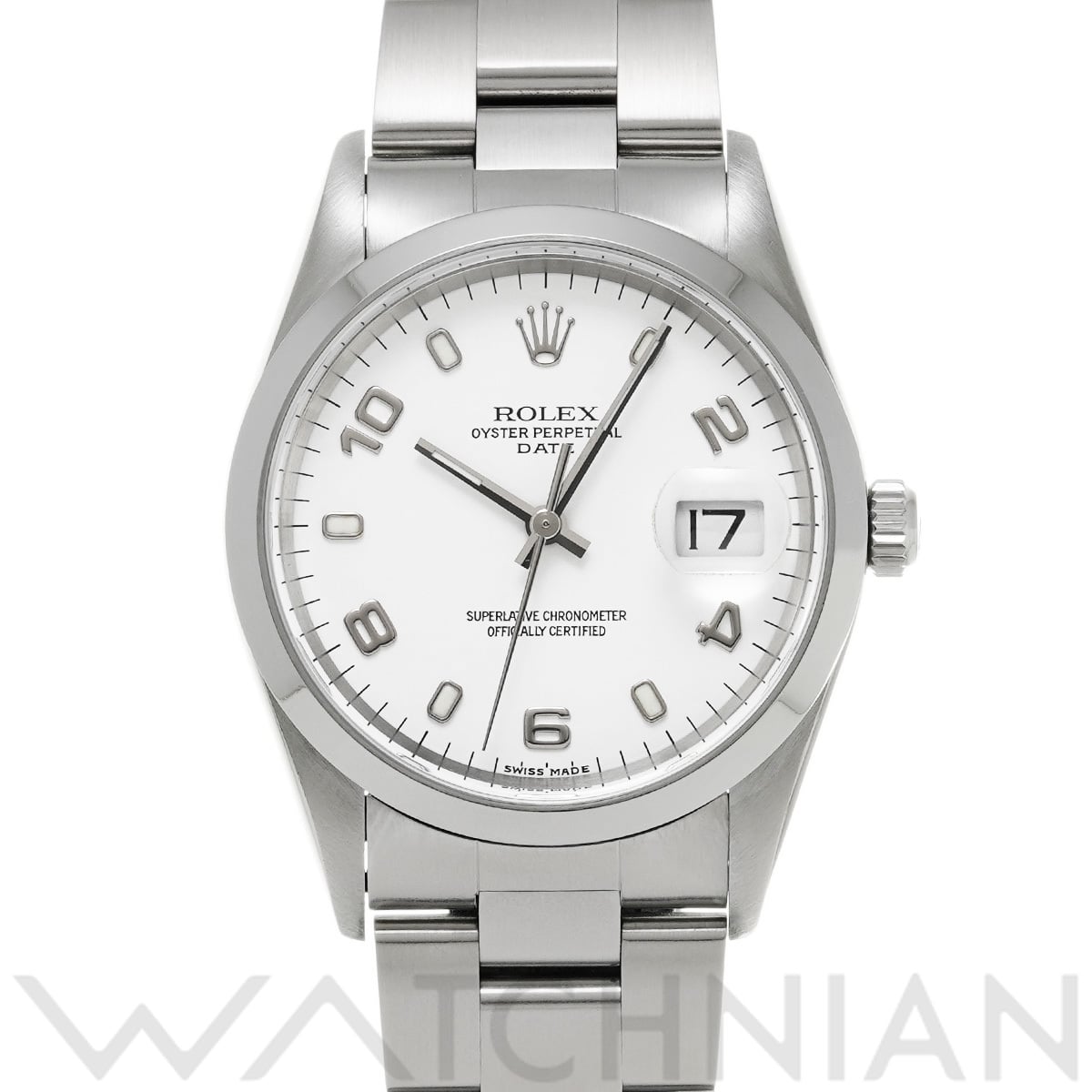 ロレックス オイスターパーペチュアル デイト 15200 ホワイト メンズ 時計 【中古】【wristwatch】