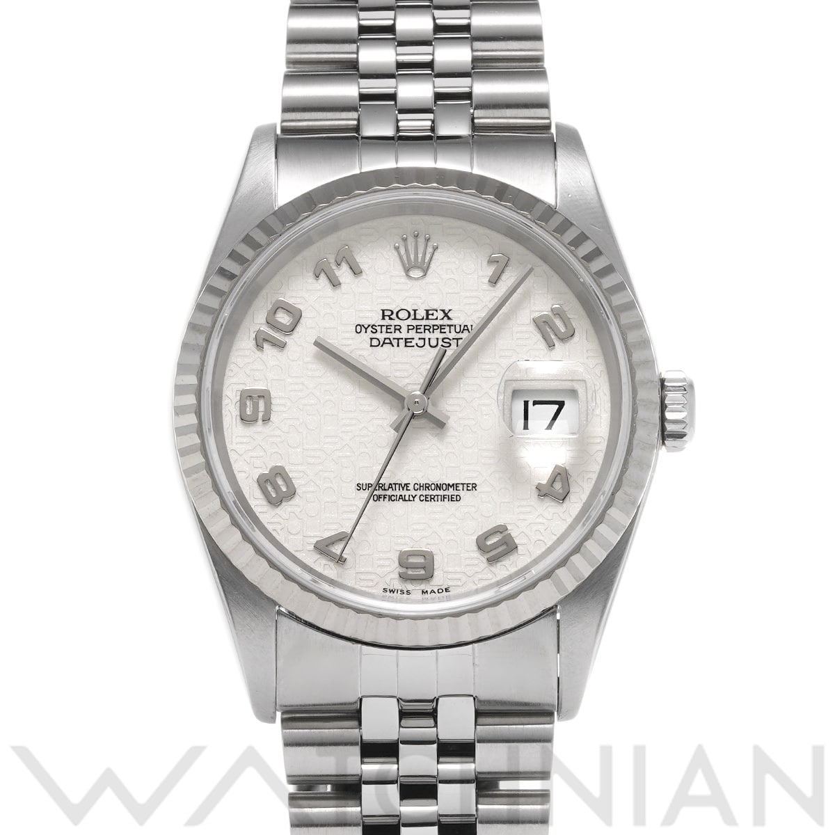 ロレックス デイトジャスト 16234 アイボリーコンピュータ メンズ 時計 【中古】【wristwatch】