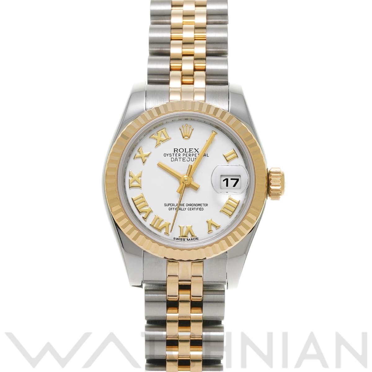 ロレックス デイトジャスト 179173 ホワイト レディース 時計 【中古】【wristwatch】