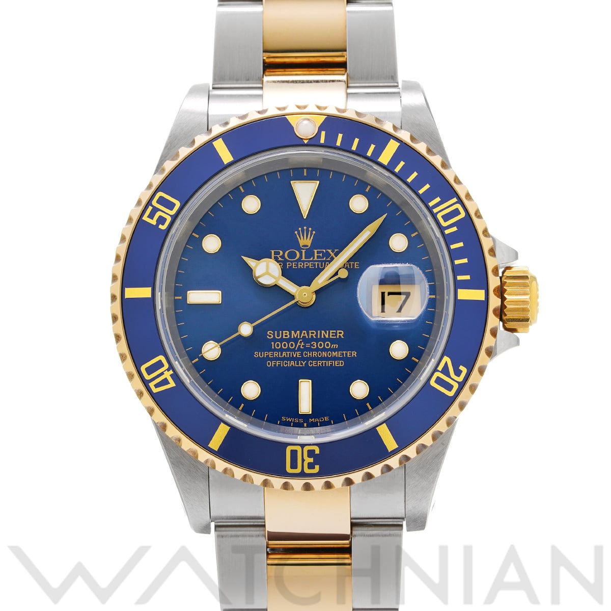 ロレックス サブマリーナ デイト 16613 ブルー メンズ 時計 【中古】【wristwatch】