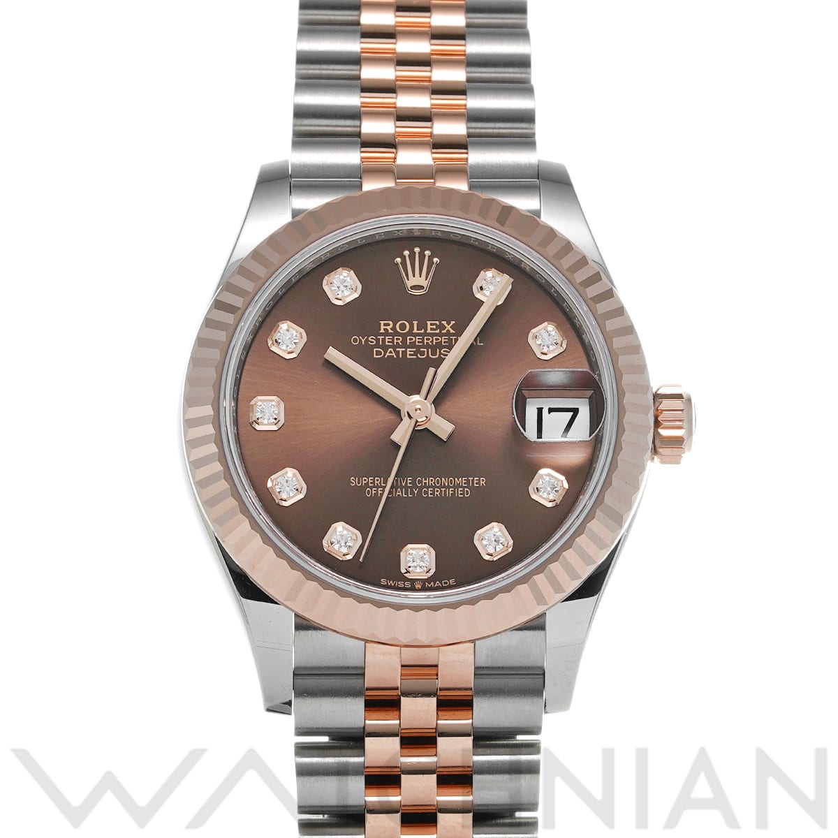 ロレックス デイトジャスト 31 278271G チョコレートブラウン/ダイヤモンド レディース 時計 【中古】【wristwatch】