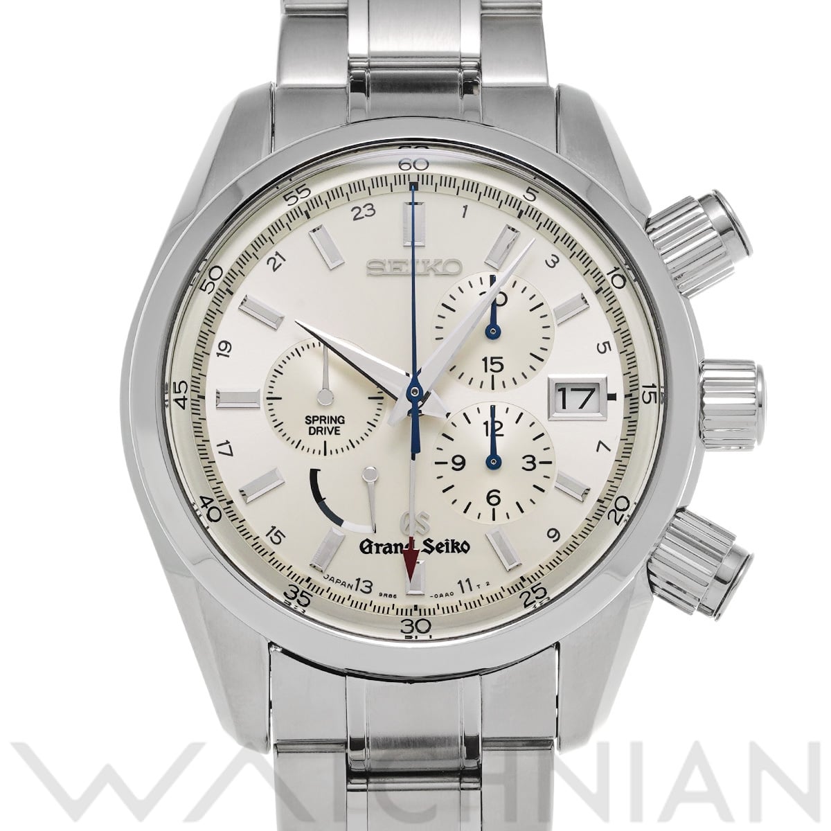 グランドセイコー スプリングドライブ クロノグラフ GMT SBGC001 シルバー メンズ 時計 【中古】【wristwatch】