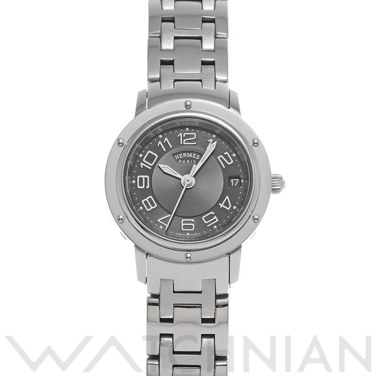 エルメス クリッパー CP1.210 グレー レディース 時計 【中古】【wristwatch】