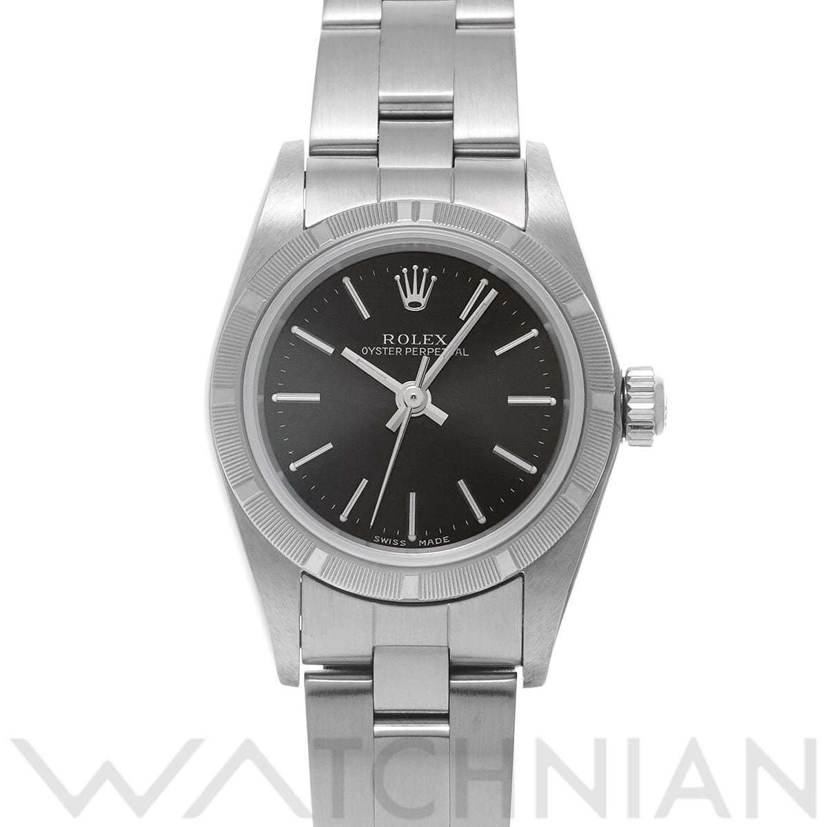 ロレックス オイスターパーペチュアル 76030 ブラック レディース 時計 【中古】【wristwatch】