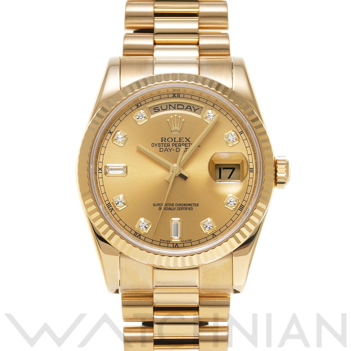 ロレックス デイデイト 36 118238A シャンパン メンズ 時計 【中古】【wristwatch】