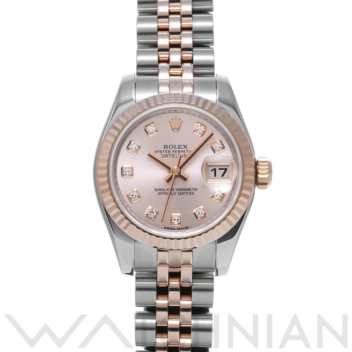 ロレックス デイトジャスト 179171G ピンク/ダイヤモンド レディース 時計 【中古】【wristwatch】