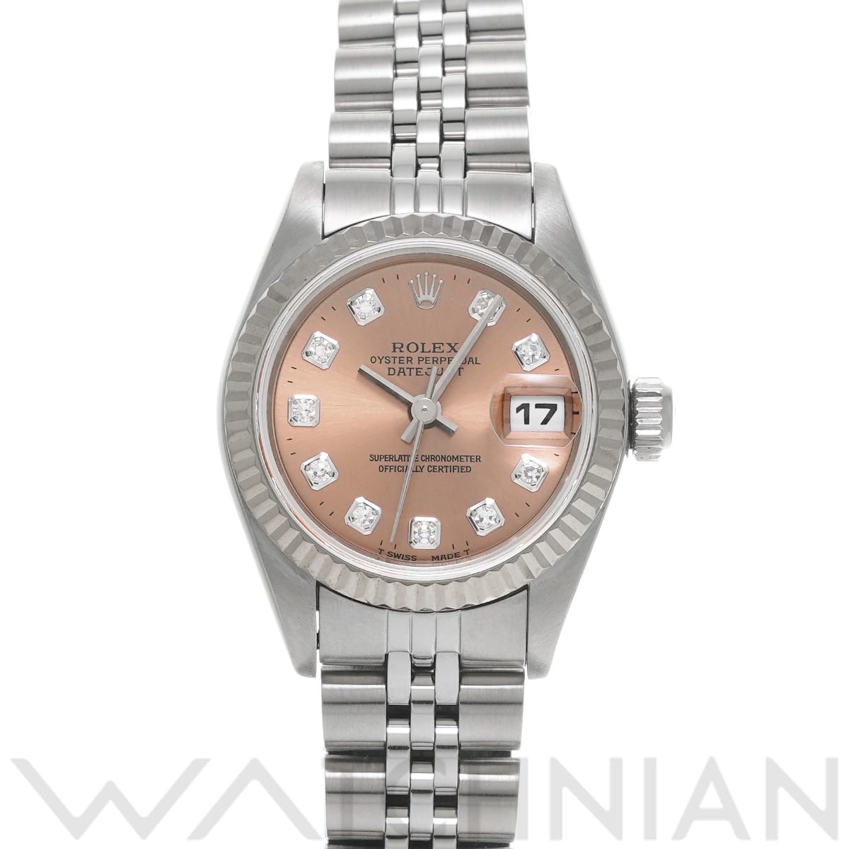 ロレックス デイトジャスト 69174G ピンク/ダイヤモンド レディース 時計 【中古】【wristwatch】