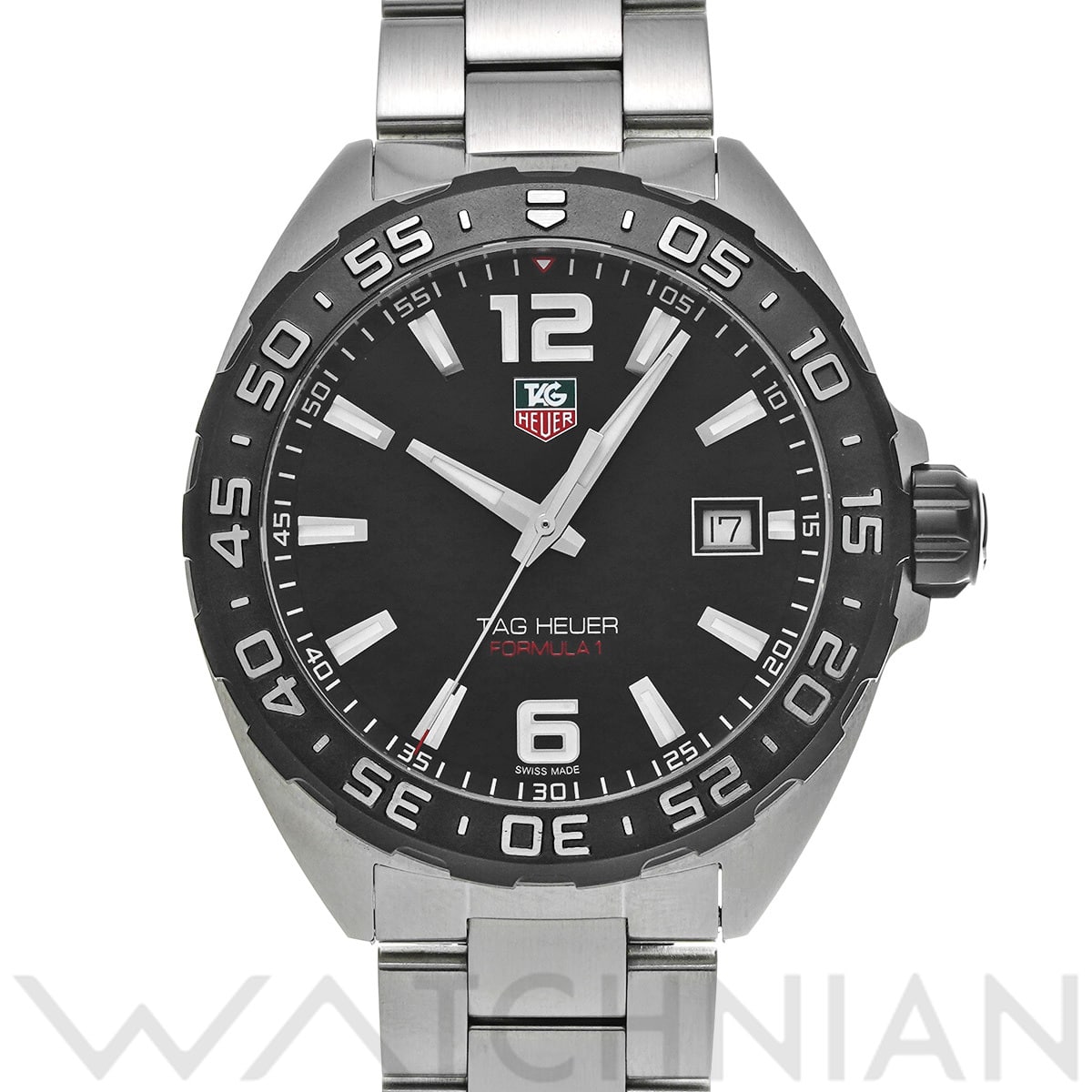 タグ ホイヤー フォーミュラ1 クォーツ WAZ1110.BA0875 ブラック メンズ 時計 【中古】【wristwatch】