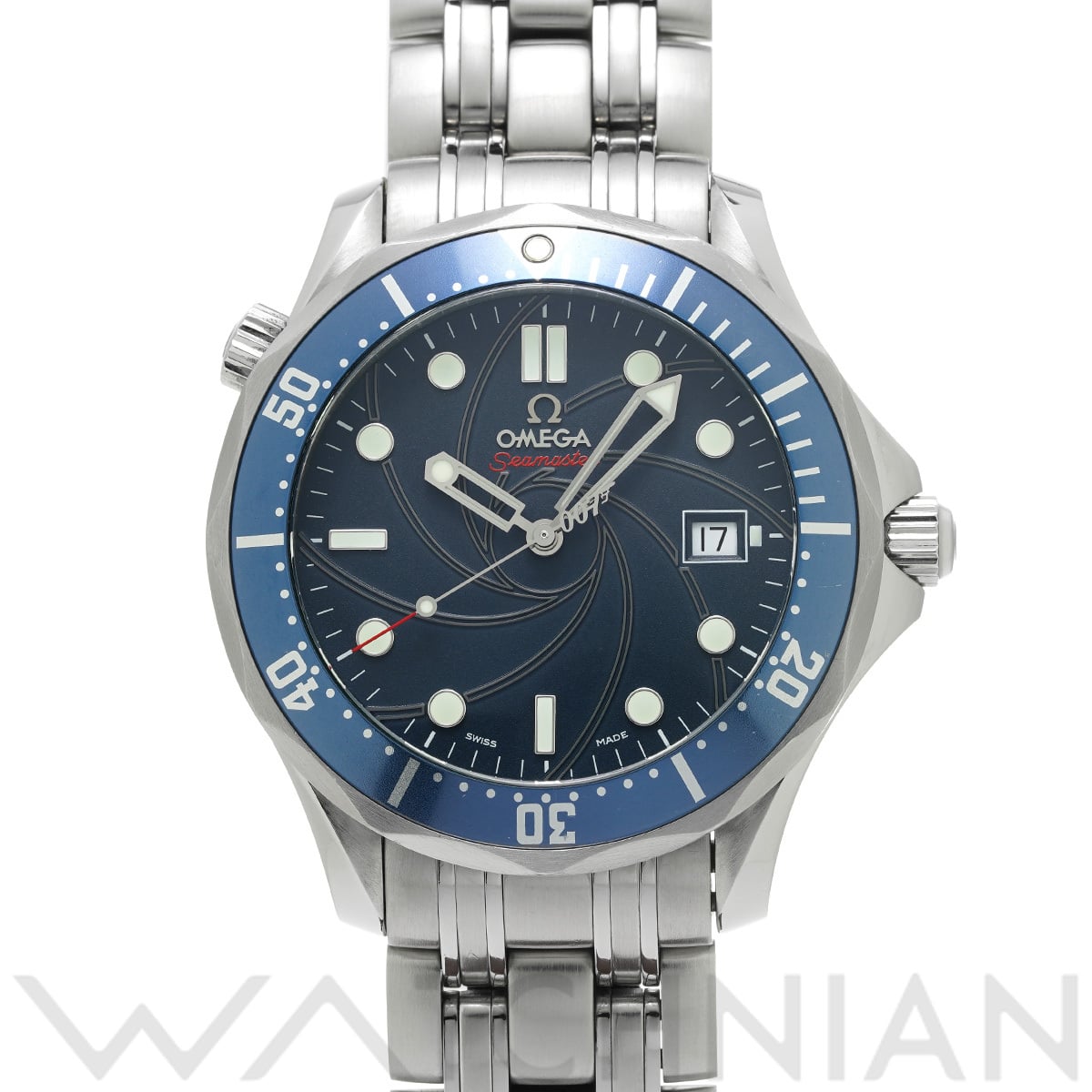 オメガ シーマスター 300 コーアクシャル 007 ジェームズボンド 2226.80 ブルー メンズ 時計 【中古】【wristwatch】