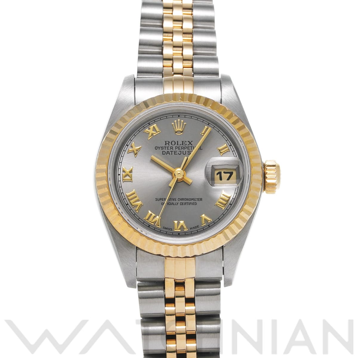 ロレックス デイトジャスト 69173 グレー レディース 時計 【中古】【wristwatch】