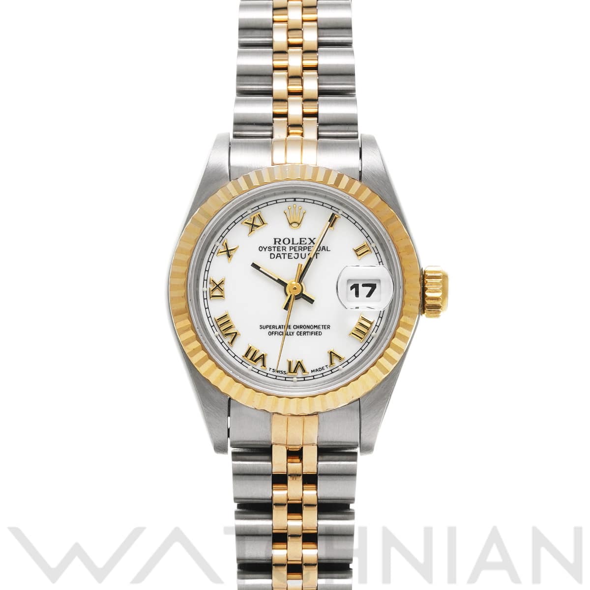 ロレックス デイトジャスト 69173 ホワイト レディース 時計 【中古】【wristwatch】