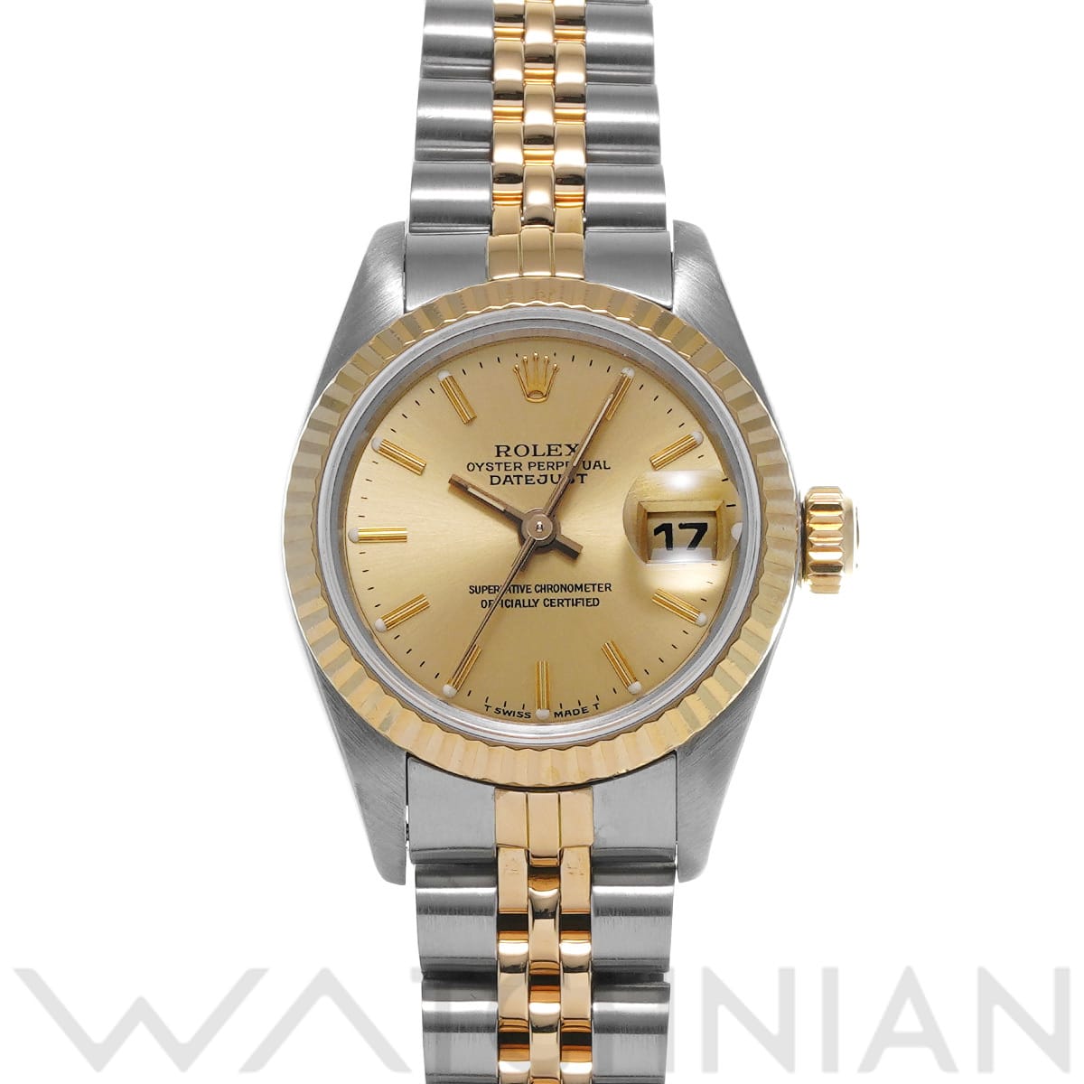 ロレックス デイトジャスト 69173 シャンパン レディース 時計 【中古】【wristwatch】