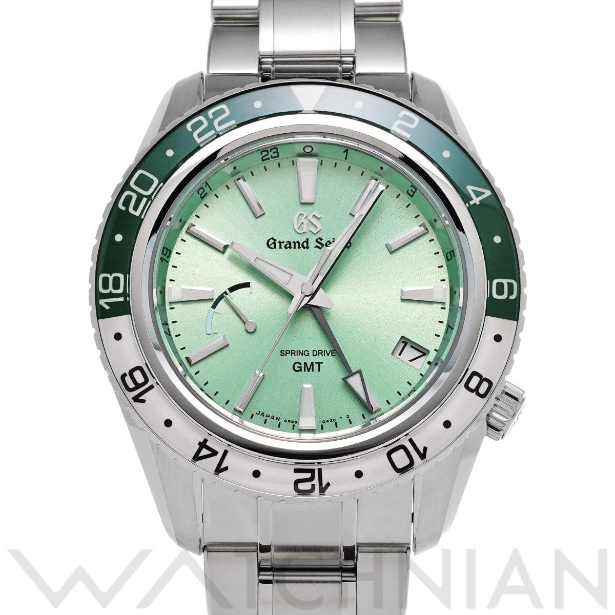 グランドセイコー スポーツコレクション スプリングドライブ GMT SBGE303 ライトグリーン メンズ 時計 【中古】【wristwatch】