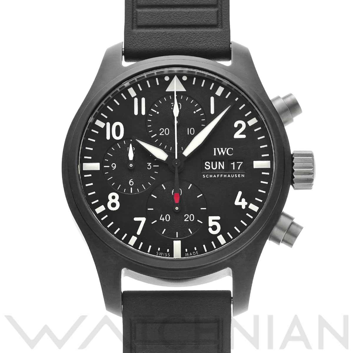 IWC パイロットウォッチ クロノグラフ 41 トップガン IW389401 ブラック メンズ 時計 【中古】【wristwatch】