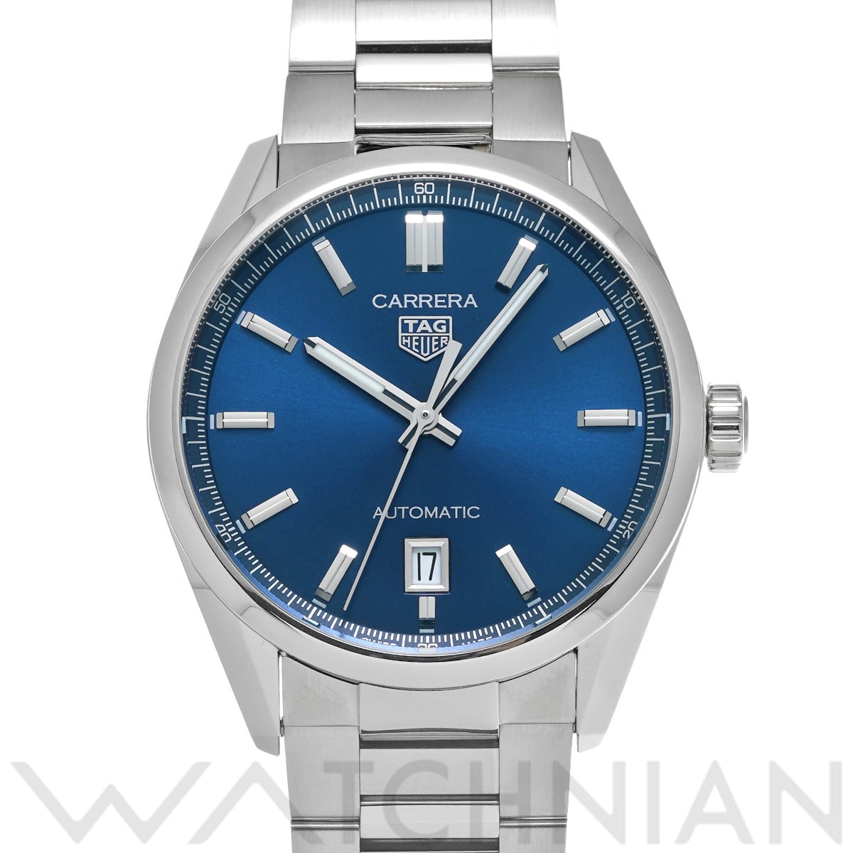 タグ ホイヤー カレラ キャリバー5 デイト WBN2112.BA0639 ブルー メンズ 時計 【中古】【wristwatch】