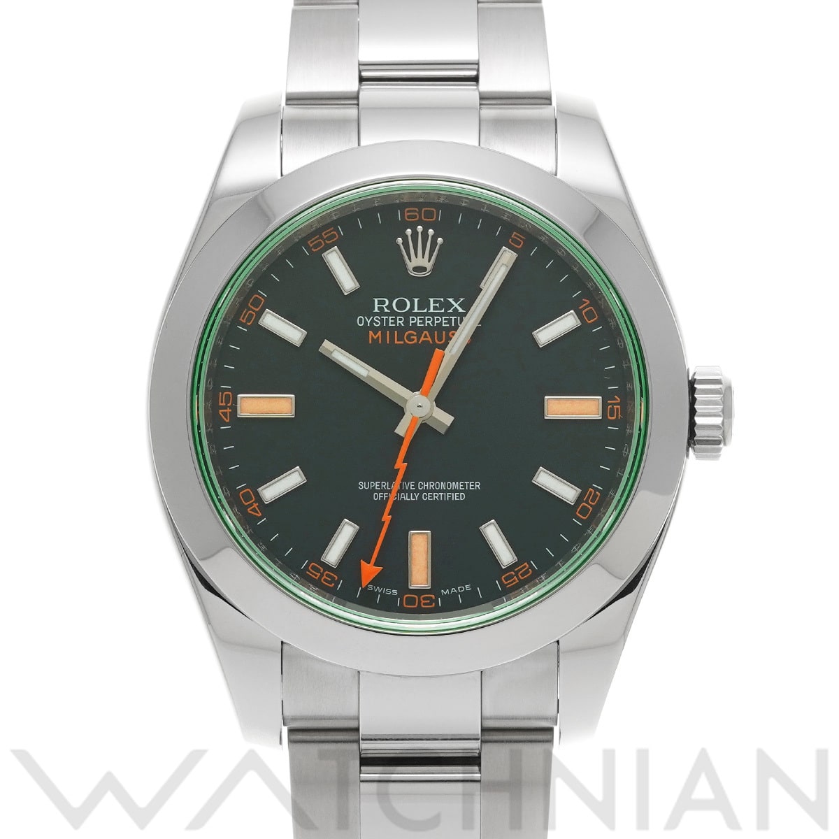 ロレックス ミルガウス 116400GV インテンスブラック メンズ 時計 【中古】【wristwatch】