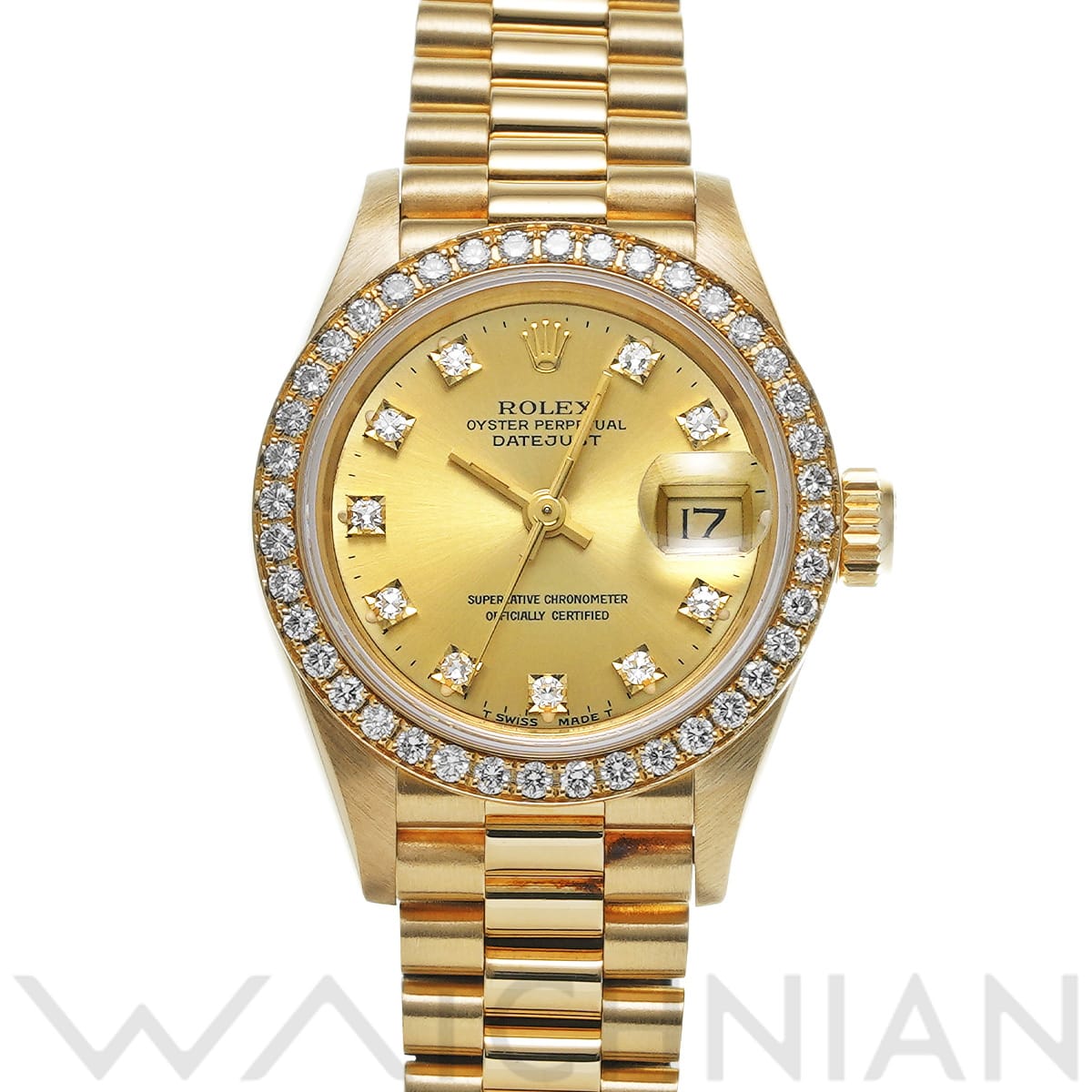 ロレックス デイトジャスト 69138G シャンパン/ダイヤモンド レディース 時計 【中古】【wristwatch】