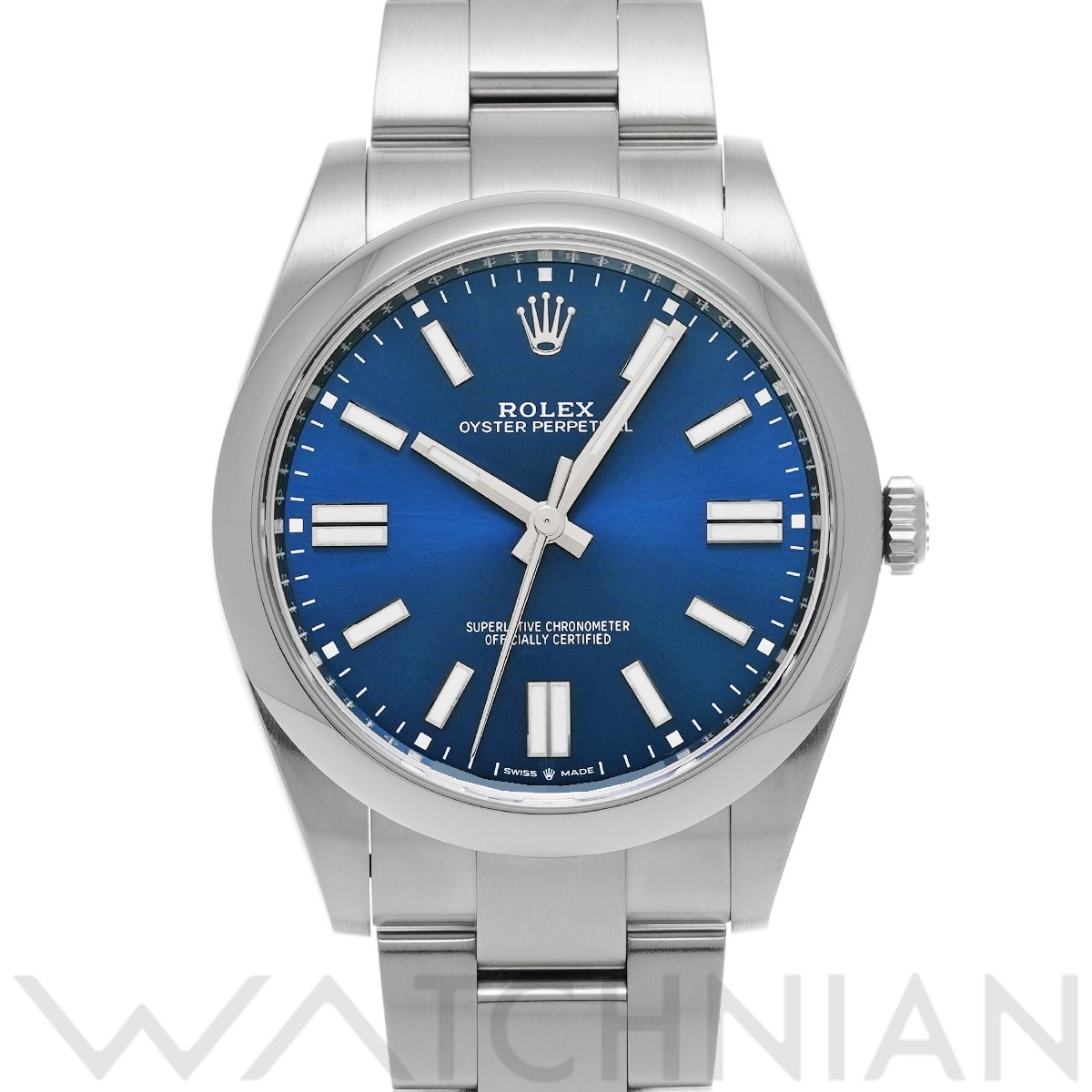 ロレックス オイスターパーペチュアル 41 124300 ブライトブルー メンズ 時計 【中古】【wristwatch】