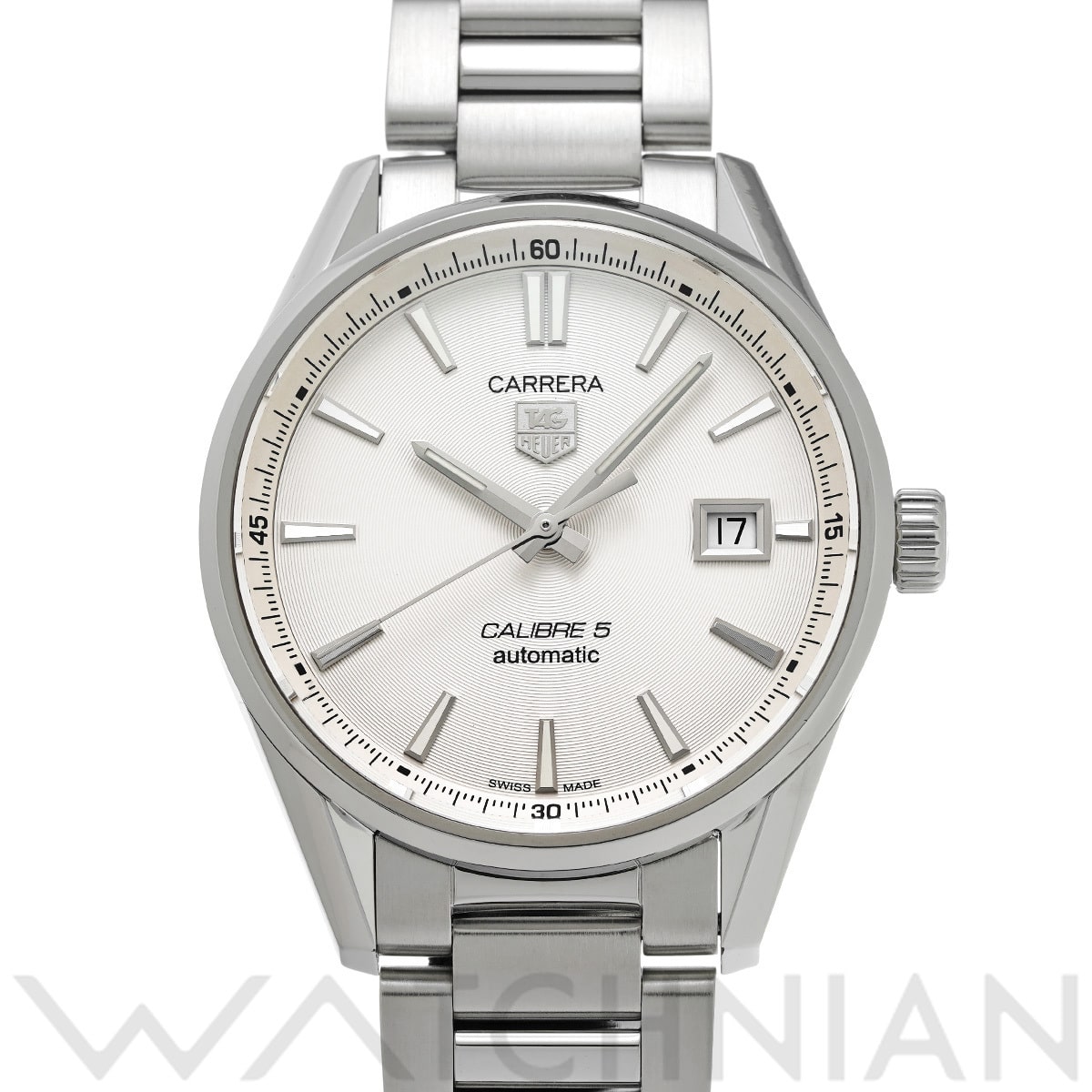 タグ ホイヤー カレラ キャリバー5 WAR211B.BA0782 シルバー メンズ 時計 【中古】【wristwatch】