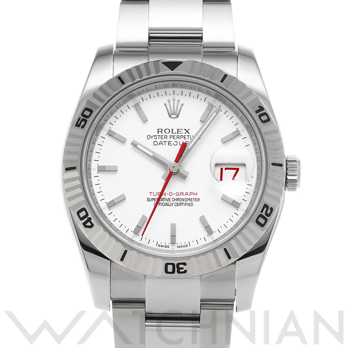 ロレックス デイトジャスト ターノグラフ 116264 ホワイト メンズ 時計 【中古】【wristwatch】