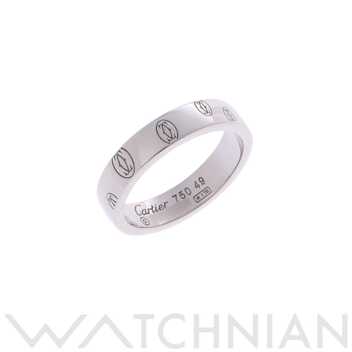 カルティエ ハッピーバースデー リング #49 シルバー K18ホワイト  