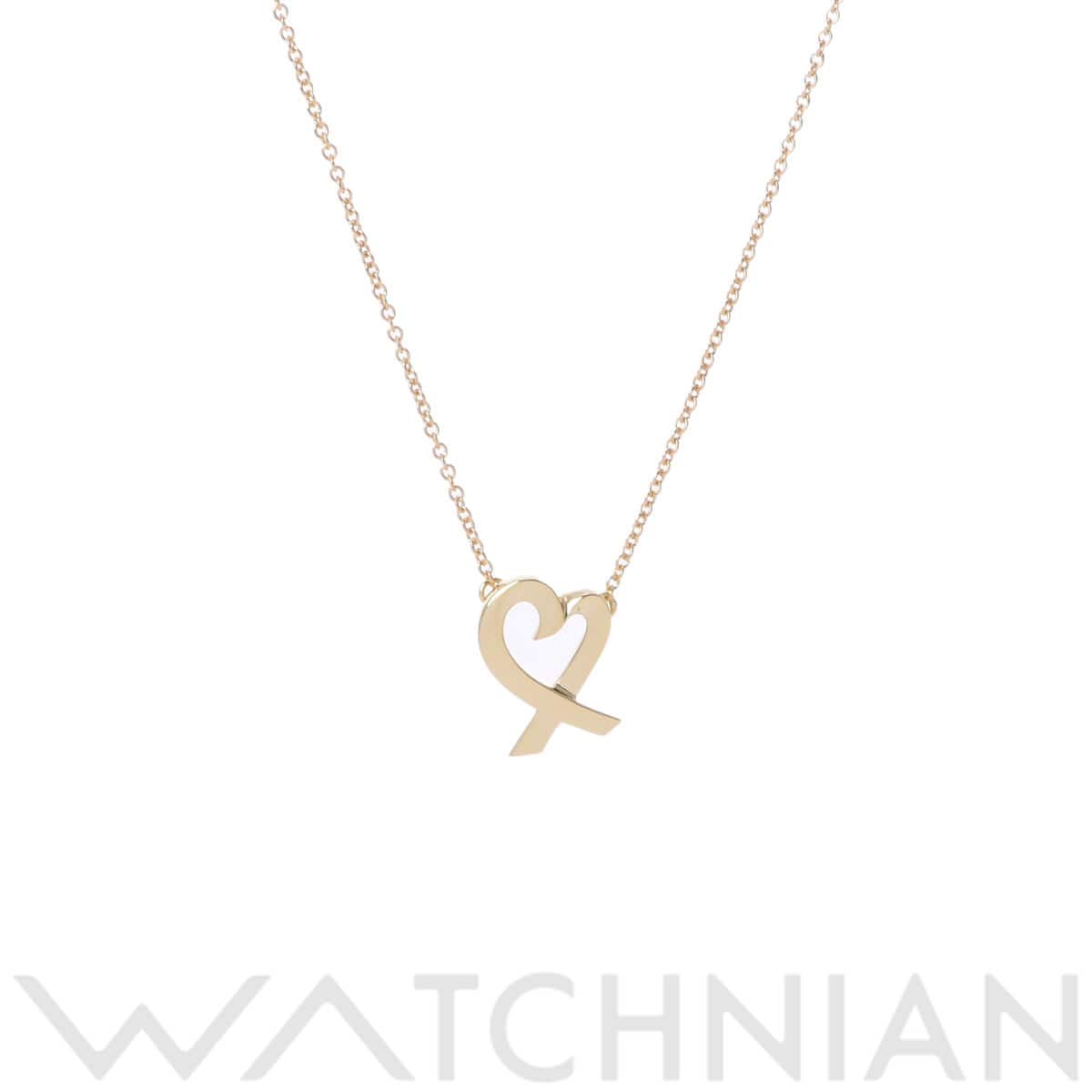 ティファニー ラビングハートネックレス ゴールド K18ゴールド YG レディース ジュエリー 【中古】【jewelry】