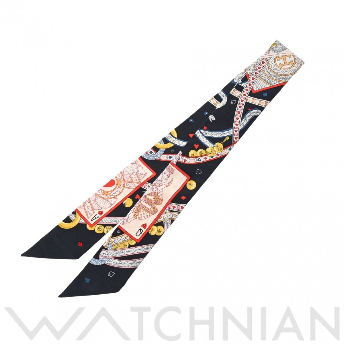 エルメス ツイリー DAME DE COUER ネイビー 063959S シルク100％ レディース 【新品】【other】