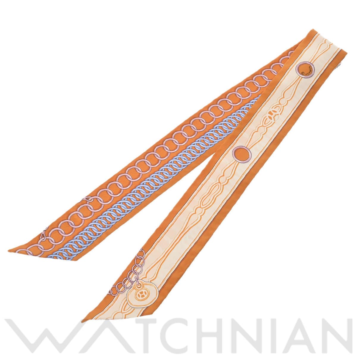 エルメス ツイリー MAULLONS キャラメル/クリーム 063357S シルク100％ レディース 【新品】【other】