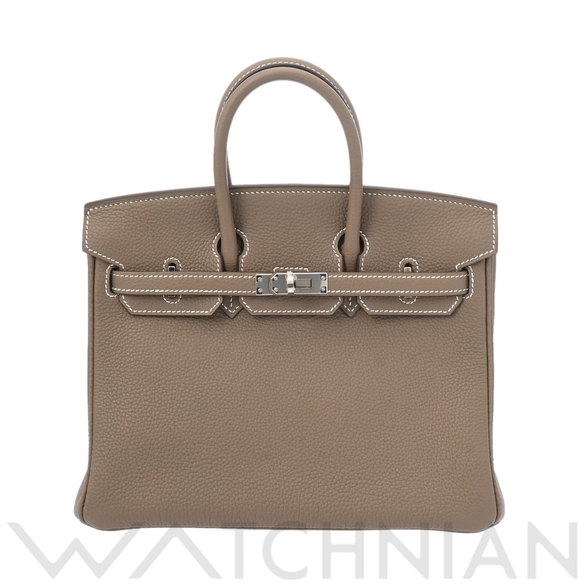 エルメス バーキン 25 エトゥープ/パラジウム金具 トゴ レディース バッグ 【中古】【bag】