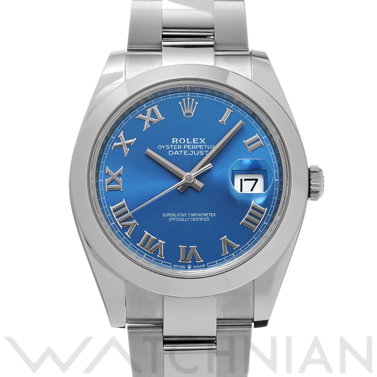 ロレックス デイトジャスト 41 126300 アズーロブルー メンズ 時計 【新品】【wristwatch】