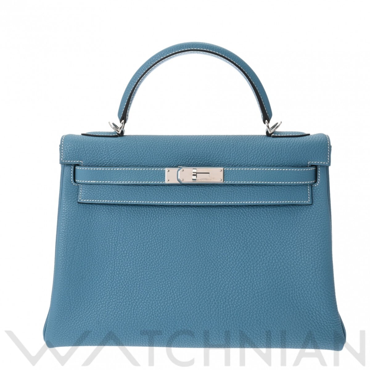 エルメス ケリー 32 内縫い 2WAY ブルージーン/パラジウム金具 トゴ レディース バッグ 【中古】【bag】