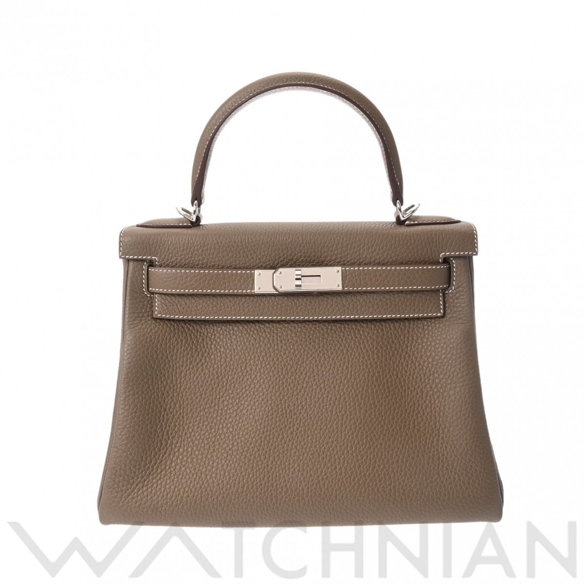 エルメス ケリー 28 内縫い 2WAY エトゥープ/パラジウム金具 トリヨンクレマンス レディース バッグ 【中古】【bag】