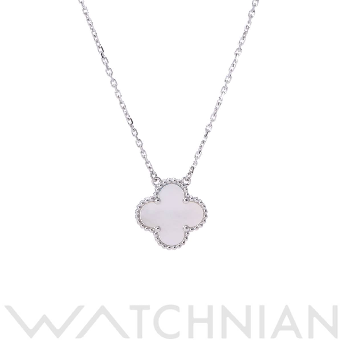 ヴァン クリーフ&アーペル ヴィンテージアルハンブラネックレス ホワイト VCARF48700 K18ホワイトゴールド WG レディース ジュエリー 【中古】【jewelry】