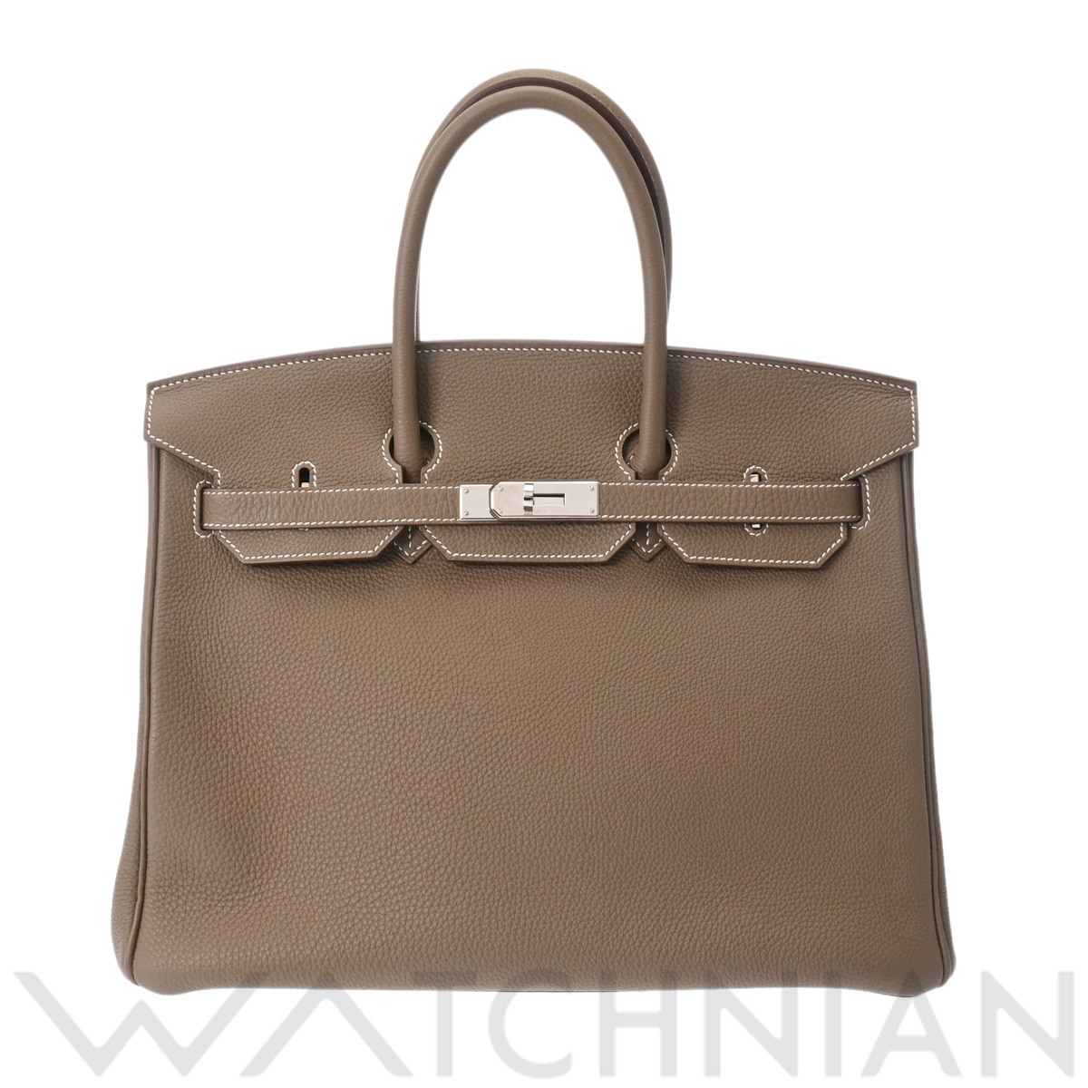 エルメス バーキン 35 エトゥープ/パラジウム金具 トゴ ユニセックス バッグ 【中古】【bag】