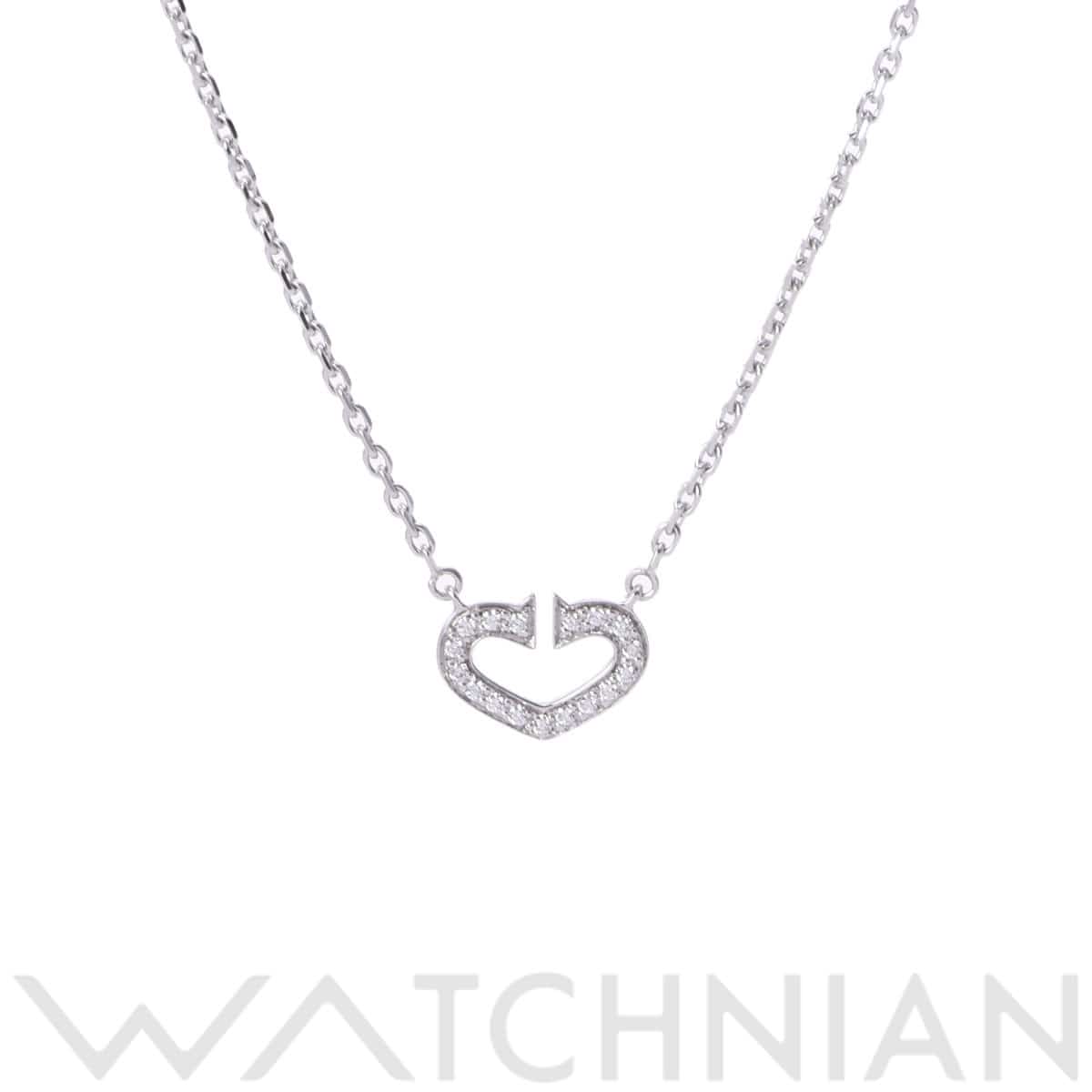 カルティエ Cハート ネックレス シルバー K18ホワイトゴールド WG レディース ジュエリー 【中古】【jewelry】