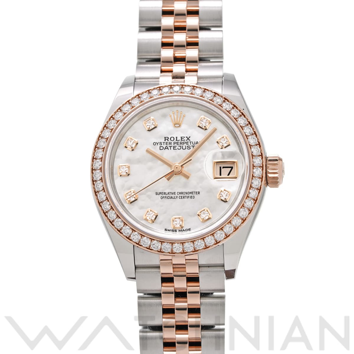 ロレックス レディ デイトジャスト 28 279381RBR ホワイトシェル/ダイヤモンド レディース 時計 【中古】【wristwatch】