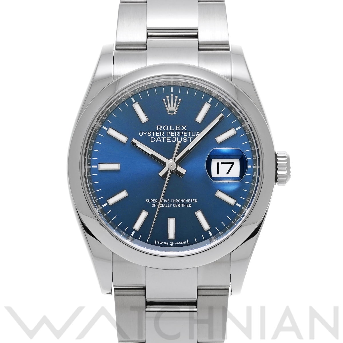 ロレックス デイトジャスト 36 126200 ブライトブルー メンズ 時計 【中古】【wristwatch】