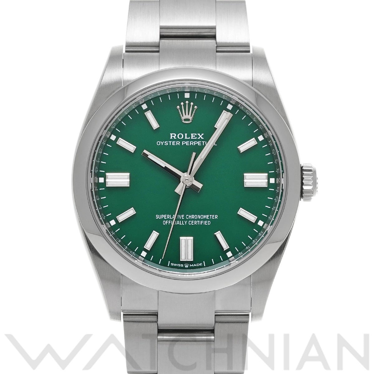 ロレックス オイスターパーペチュアル 36 126000 グリーン メンズ 時計 【中古】【wristwatch】